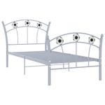 Casa si Gradina - Mobilier - Paturi si accesorii - Paturi - Cadru de pat, cu model de fotbal, gri, 90 x 200 cm, metal - Infinity.ro