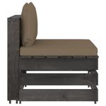 Casa si Gradina - Gradina si terasa - Mobilier exterior - Canapele si fotolii gradina - Canapea de colt modulara cu perne, lemn impregnat, gri taupe și gri, model canapea de mijloc - Infinity.ro