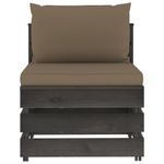 Casa si Gradina - Gradina si terasa - Mobilier exterior - Canapele si fotolii gradina - Canapea de colt modulara cu perne, lemn impregnat, gri taupe și gri, model canapea de mijloc - Infinity.ro