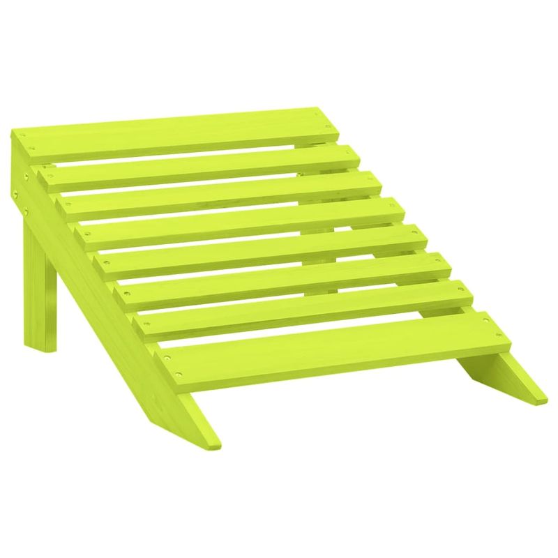 Casa si Gradina - Gradina si terasa - Mobilier exterior - Scaune si sezlonguri gradina - Scaun de gradina Adirondack cu lemn masiv de brad ottoman verde - Infinity.ro