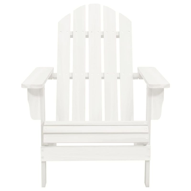 Casa si Gradina - Gradina si terasa - Mobilier exterior - Seturi mobila gradina - Scaun de gradina Adirondack cu masa, alb, lemn masiv de brad - Infinity.ro