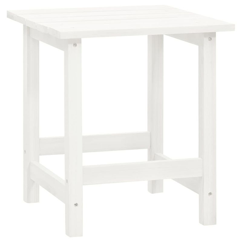 Casa si Gradina - Gradina si terasa - Mobilier exterior - Seturi mobila gradina - Scaun de gradina Adirondack cu masa, alb, lemn masiv de brad - Infinity.ro