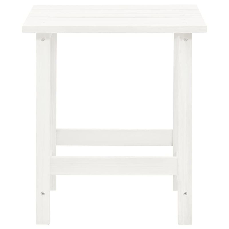 Casa si Gradina - Gradina si terasa - Mobilier exterior - Seturi mobila gradina - Scaun de gradina Adirondack cu masa, alb, lemn masiv de brad - Infinity.ro