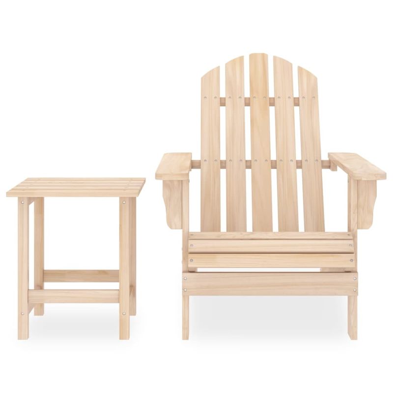 Casa si Gradina - Gradina si terasa - Mobilier exterior - Seturi mobila gradina - Scaun de gradina Adirondack cu masa, lemn masiv de brad - Infinity.ro