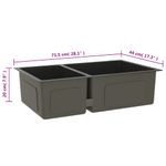 Casa si Gradina - Sanitare - Chiuveta bucatarie si accesorii - Chiuvete bucatarie - Chiuveta de bucatarie, negru, otel inoxidabil - Infinity.ro