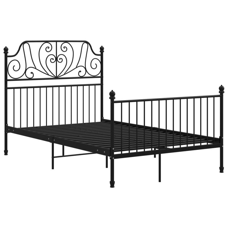 Casa si Gradina - Mobilier - Paturi si accesorii - Paturi - Cadru de pat, negru, 120x200 cm, metal - Infinity.ro