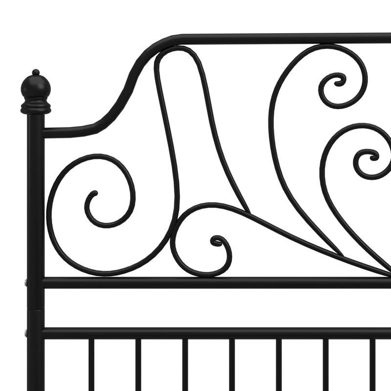 Casa si Gradina - Mobilier - Paturi si accesorii - Paturi - Cadru de pat, negru, 120x200 cm, metal - Infinity.ro