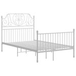Casa si Gradina - Mobilier - Paturi si accesorii - Paturi - Cadru de pat, alb, 120x200 cm, metal - Infinity.ro