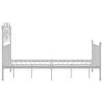 Casa si Gradina - Mobilier - Paturi si accesorii - Paturi - Cadru de pat, alb, 120x200 cm, metal - Infinity.ro