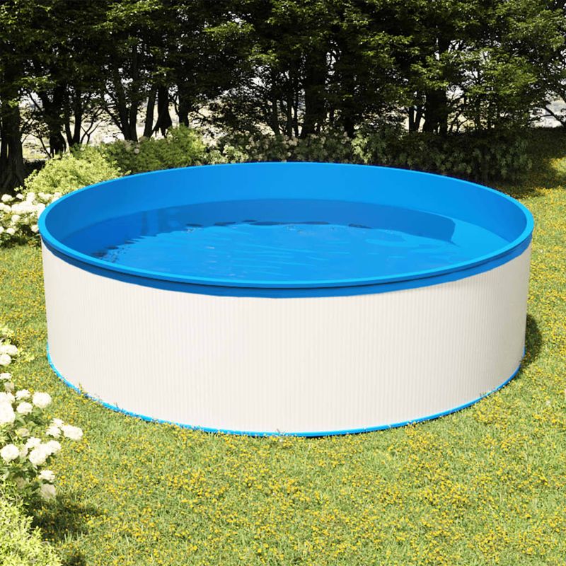 Casa si Gradina - Gradina si terasa - Piscine si accesorii - Piscine - Piscina cu valuri, skimmer suspendat cu pompa, alb, 350x90 cm - Infinity.ro