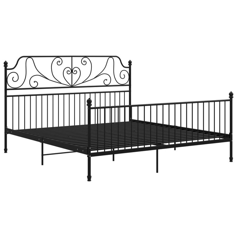 Casa si Gradina - Mobilier - Paturi si accesorii - Paturi - Cadru de pat, negru, 200x200 cm, metal - Infinity.ro
