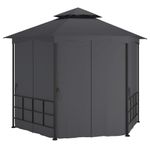 Casa si Gradina - Gradina si terasa - Umbrele si pavilioane - Pavilioane - Pavilion cu pereti laterali, antracit, 3,1x2,7 m - Infinity.ro