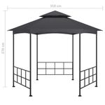 Casa si Gradina - Gradina si terasa - Umbrele si pavilioane - Pavilioane - Pavilion cu pereti laterali, antracit, 3,1x2,7 m - Infinity.ro