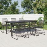 Casa si Gradina - Gradina si terasa - Mobilier exterior - Scaune si sezlonguri gradina - Set mobilier de gradina, 7 piese, negru, ratan PVC - Infinity.ro