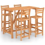 Casa si Gradina - Gradina si terasa - Mobilier exterior - Seturi mobila gradina - Set mobilier bar de exterior, 5 piese, lemn masiv de acacia - Infinity.ro