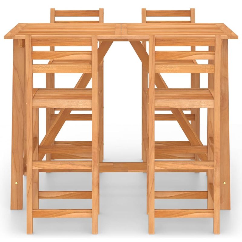 Casa si Gradina - Gradina si terasa - Mobilier exterior - Seturi mobila gradina - Set mobilier bar de exterior, 5 piese, lemn masiv de acacia - Infinity.ro
