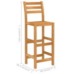 Casa si Gradina - Gradina si terasa - Mobilier exterior - Seturi mobila gradina - Set mobilier bar de exterior, 5 piese, lemn masiv de acacia - Infinity.ro