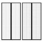 Casa si Gradina - Textile si covoare - Perdele si draperii - Perdele - Perdea anti insecte cu benzi scai, 210 x 100 cm, 2 buc, negru - Infinity.ro