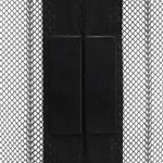 Casa si Gradina - Textile si covoare - Perdele si draperii - Perdele - Perdea anti insecte cu benzi scai, 210 x 100 cm, 2 buc, negru - Infinity.ro