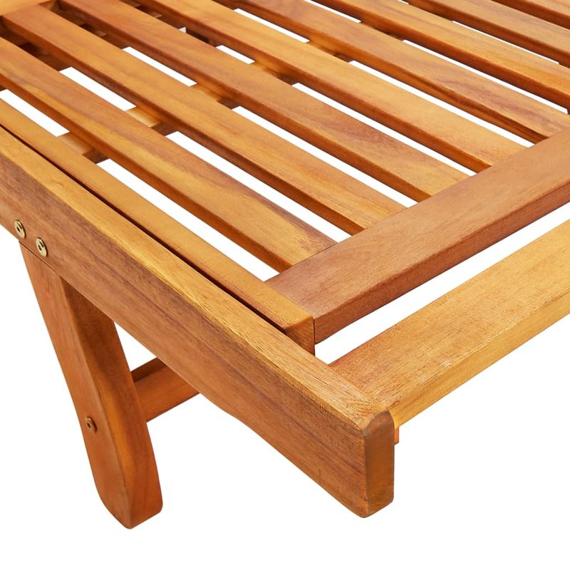 Casa si Gradina - Gradina si terasa - Mobilier exterior - Scaune si sezlonguri gradina - Sezlong de gradina cu perna, lemn masiv de acacia - Infinity.ro