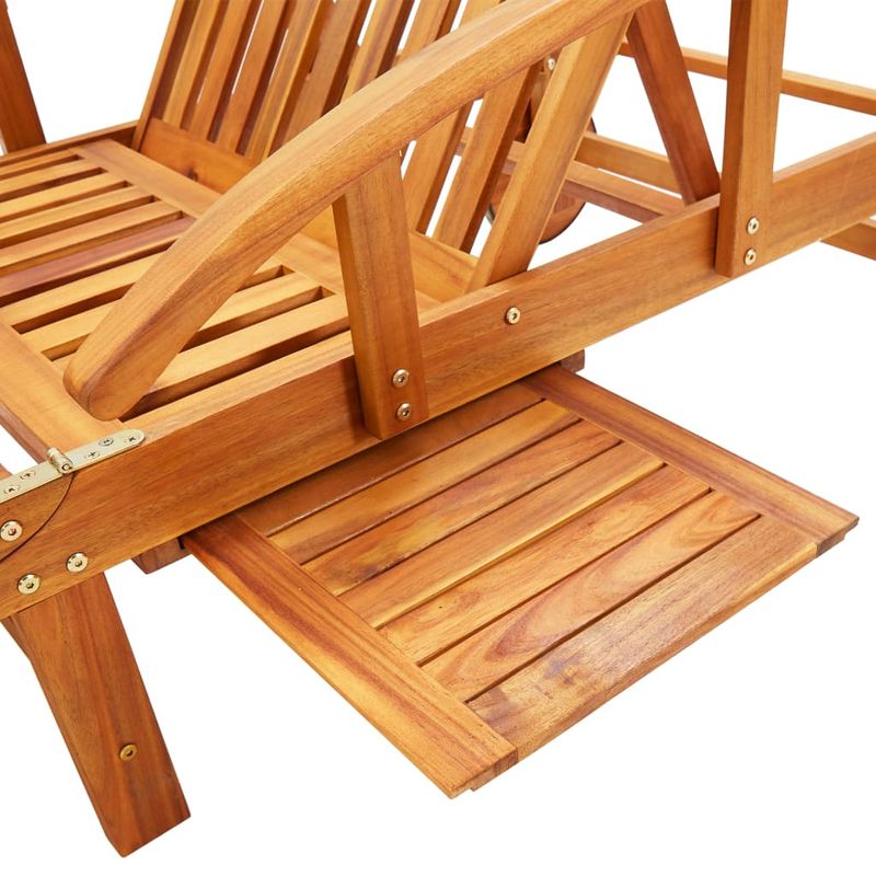 Casa si Gradina - Gradina si terasa - Mobilier exterior - Scaune si sezlonguri gradina - Sezlong de gradina cu perna, lemn masiv de acacia - Infinity.ro