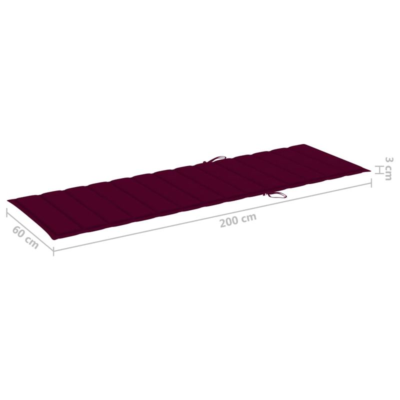 Casa si Gradina - Gradina si terasa - Mobilier exterior - Scaune si sezlonguri gradina - Sezlong de gradina cu perna, lemn masiv de acacia - Infinity.ro