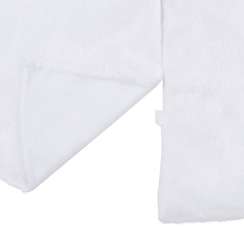 Casa si Gradina - Decoratiuni - Decoratiuni de sezon - Covor fusta brad Craciun cu soseta alb 122 cm blana artificiala - Infinity.ro