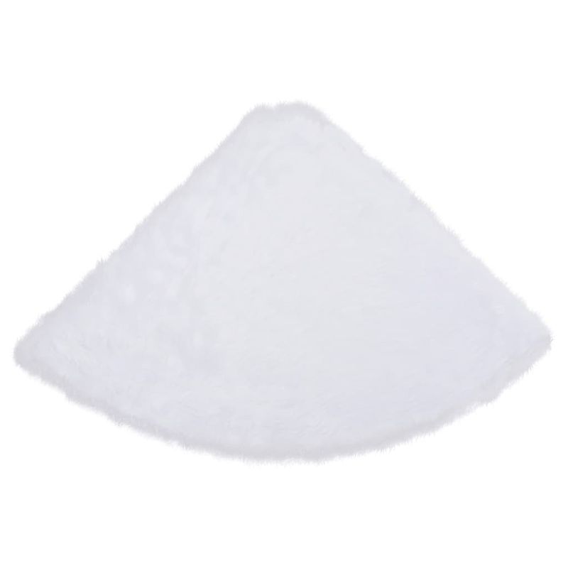 Casa si Gradina - Decoratiuni - Decoratiuni de sezon - Covor fusta brad Craciun cu soseta alb 122 cm blana artificiala - Infinity.ro