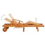 Casa si Gradina - Gradina si terasa - Mobilier exterior - Scaune si sezlonguri gradina - Sezlong de gradina cu perna, lemn masiv de acacia - Infinity.ro