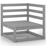 Casa si Gradina - Gradina si terasa - Mobilier exterior - Seturi mobila gradina - Set mobilier de gradina, 12 piese, gri, lemn masiv de pin - Infinity.ro
