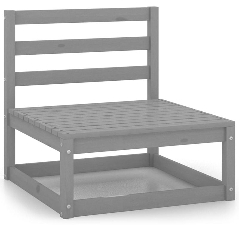 Casa si Gradina - Gradina si terasa - Mobilier exterior - Seturi mobila gradina - Set mobilier de gradina, 12 piese, gri, lemn masiv de pin - Infinity.ro