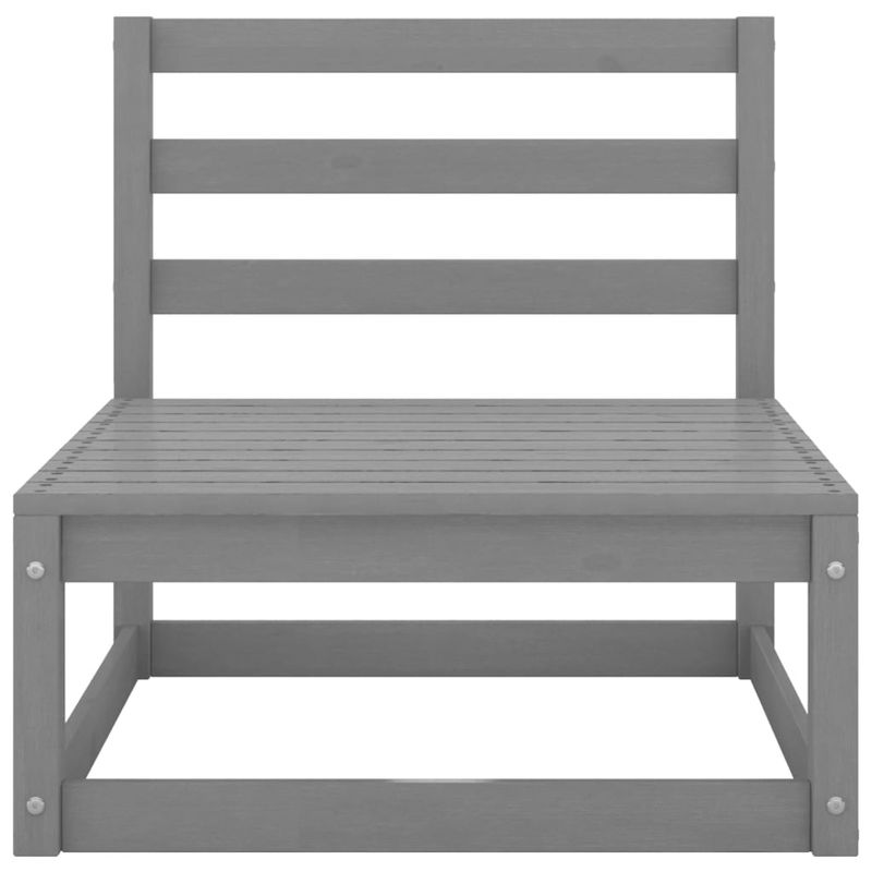 Casa si Gradina - Gradina si terasa - Mobilier exterior - Seturi mobila gradina - Set mobilier de gradina, 12 piese, gri, lemn masiv de pin - Infinity.ro