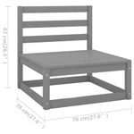 Casa si Gradina - Gradina si terasa - Mobilier exterior - Seturi mobila gradina - Set mobilier de gradina, 12 piese, gri, lemn masiv de pin - Infinity.ro