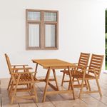 Casa si Gradina - Gradina si terasa - Mobilier exterior - Seturi mobila gradina - Set mobilier de gradina, 5 piese, lemn masiv de acacia - Infinity.ro