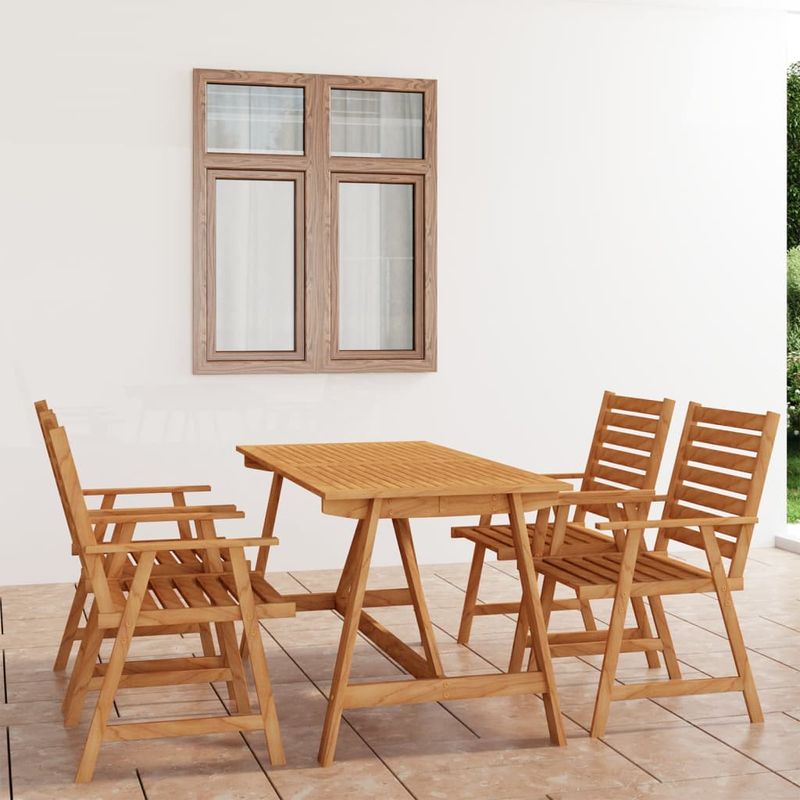 Casa si Gradina - Gradina si terasa - Mobilier exterior - Seturi mobila gradina - Set mobilier de gradina, 5 piese, lemn masiv de acacia - Infinity.ro