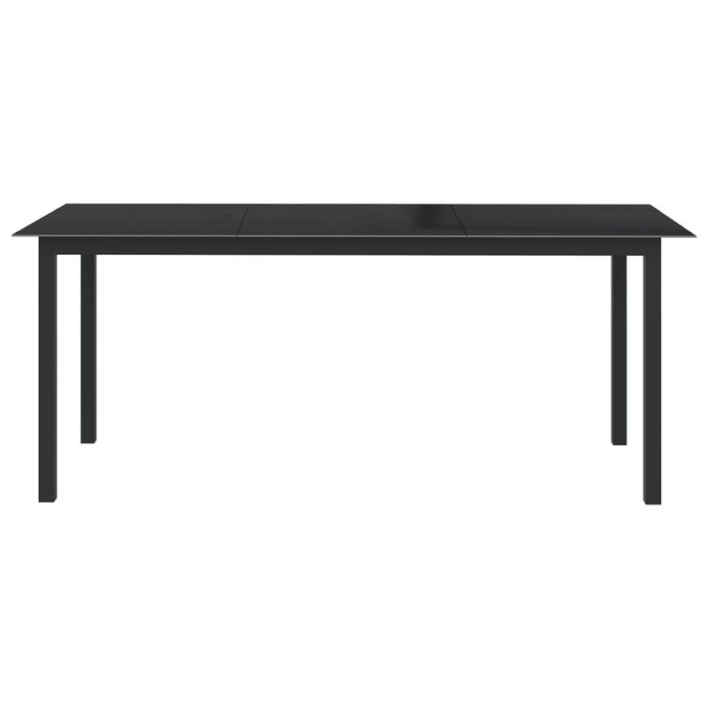 Casa si Gradina - Gradina si terasa - Mobilier exterior - Mese gradina - Masa de gradina, negru, 190x90x74 cm, aluminiu si sticla - Infinity.ro