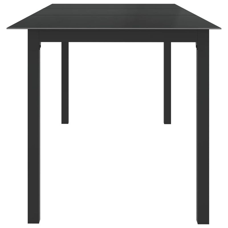 Casa si Gradina - Gradina si terasa - Mobilier exterior - Mese gradina - Masa de gradina, negru, 190x90x74 cm, aluminiu si sticla - Infinity.ro