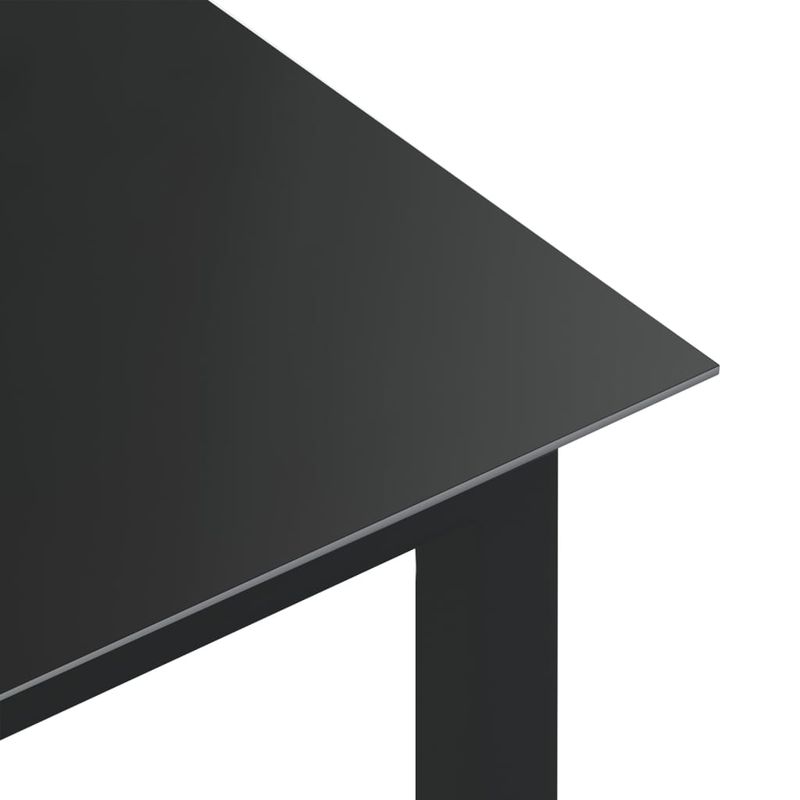 Casa si Gradina - Gradina si terasa - Mobilier exterior - Mese gradina - Masa de gradina, negru, 190x90x74 cm, aluminiu si sticla - Infinity.ro
