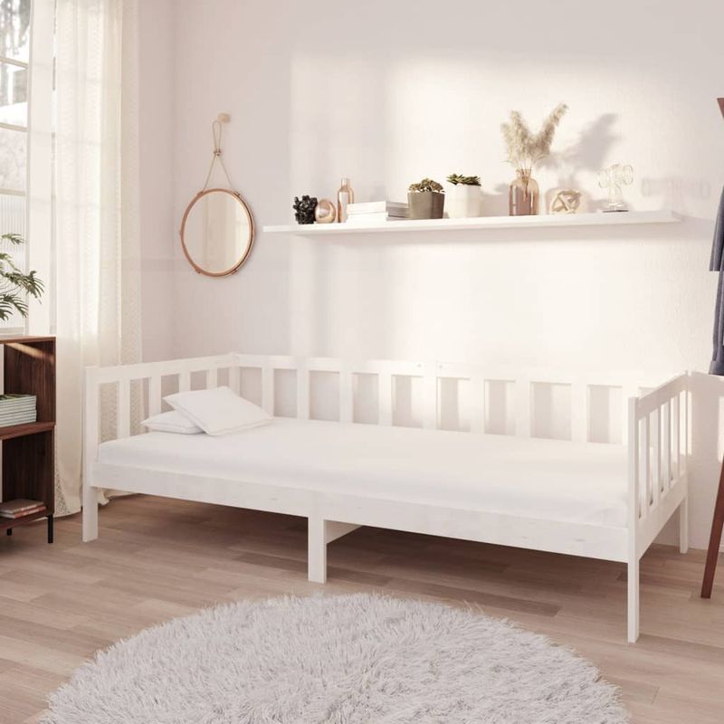 Casa si Gradina - Mobilier - Paturi si accesorii - Paturi - Pat de zi, alb, 90x200 cm, lemn masiv de pin - Infinity.ro