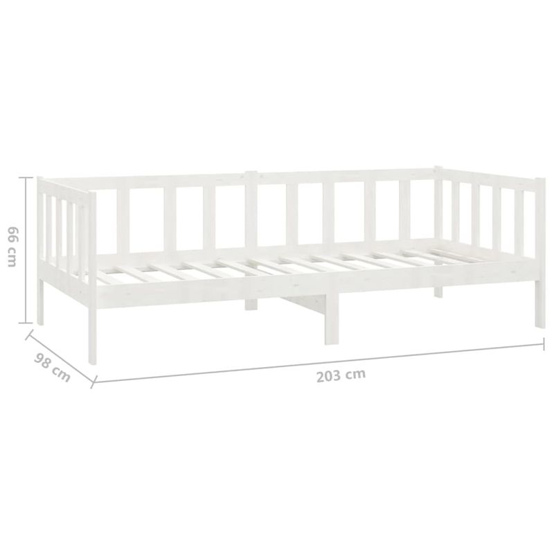 Casa si Gradina - Mobilier - Paturi si accesorii - Paturi - Pat de zi, alb, 90x200 cm, lemn masiv de pin - Infinity.ro
