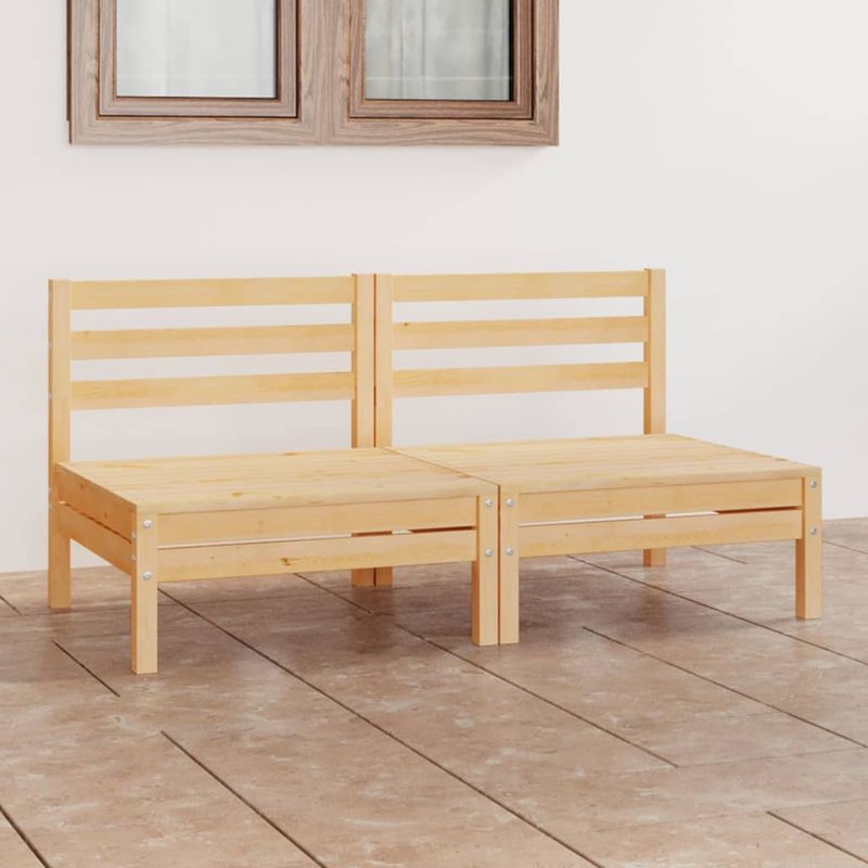 Casa si Gradina - Gradina si terasa - Mobilier exterior - Canapele si fotolii gradina - Canapea de gradina cu 2 locuri, lemn masiv de pin - Infinity.ro