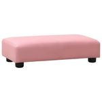 Casa si Gradina - Mobilier - Canapele si coltare - Canapele - Canapea pentru copii cu taburet, roz, piele ecologica - Infinity.ro