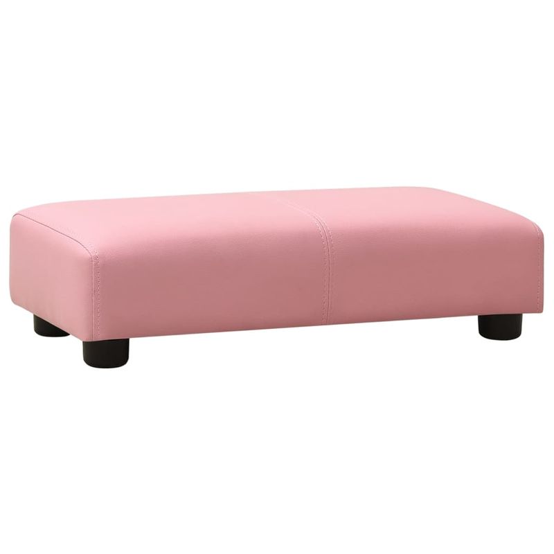 Casa si Gradina - Mobilier - Canapele si coltare - Canapele - Canapea pentru copii cu taburet, roz, piele ecologica - Infinity.ro