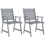 Casa si Gradina - Gradina si terasa - Mobilier exterior - Seturi mobila gradina - Set mobilier de gradina, 3 piese, gri, lemn masiv acacia - Infinity.ro