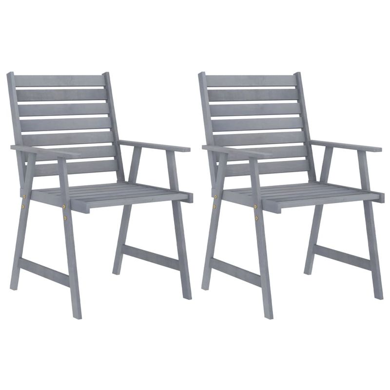 Casa si Gradina - Gradina si terasa - Mobilier exterior - Seturi mobila gradina - Set mobilier de gradina, 3 piese, gri, lemn masiv acacia - Infinity.ro