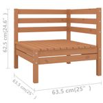 Casa si Gradina - Gradina si terasa - Mobilier exterior - Seturi mobila gradina - Set mobilier de gradina, 6 piese, maro miere, lemn masiv de pin - Infinity.ro