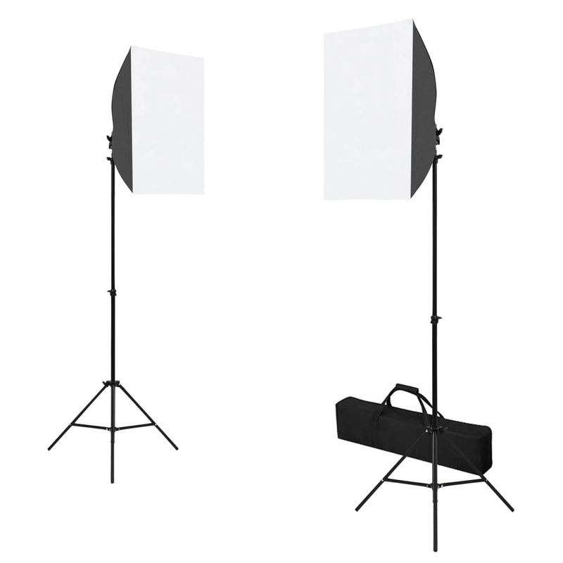 TV, Audio-Video si Foto - Aparate foto si accesorii - Accesorii foto si video - Blitzuri - Set studio foto cu lumini softbox, fundal si reflector - Infinity.ro