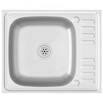 Casa si Gradina - Sanitare - Chiuveta bucatarie si accesorii - Chiuvete bucatarie - Chiuveta bucatarie cu scurgator, argintiu 500x600x155 mm otel - Infinity.ro