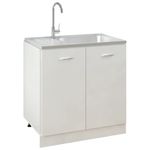 Casa si Gradina - Sanitare - Chiuveta bucatarie si accesorii - Chiuvete bucatarie - Chiuveta bucatarie cu scurgator, argintiu 800x500x155 mm otel - Infinity.ro