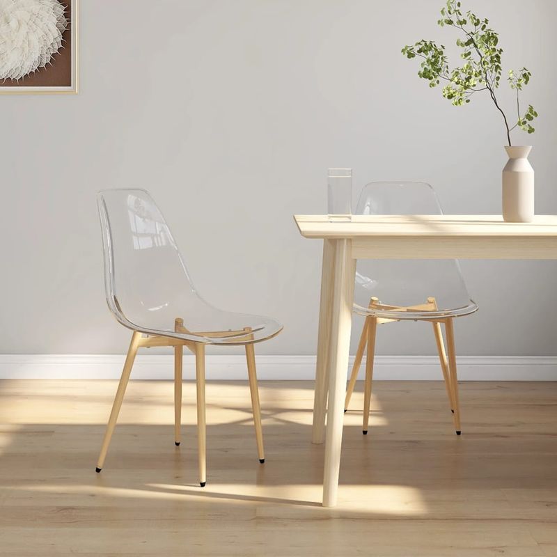 Casa si Gradina - Mobilier - Scaune si fotolii - Scaune - Scaune de bucatarie, 2 buc., transparent, PET - Infinity.ro